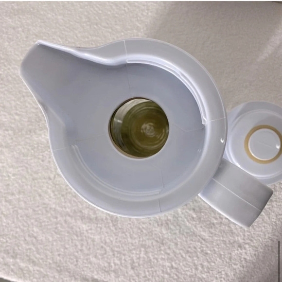 Vintage White Blue Country Goose Ribbon Geese Insulated Thermal Carafe - Picture 10 of 13